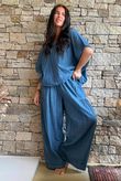 Rustic Nature Linen Blend Pocket Tee Washed Navy